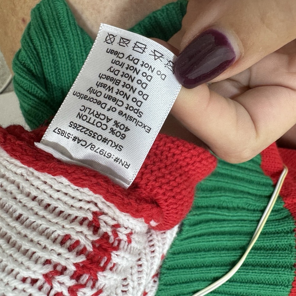 It's the Most Wonderful Time for a Beer Red Xmas Ugly Christmas Sweater S Lights - Picture 8 of 9